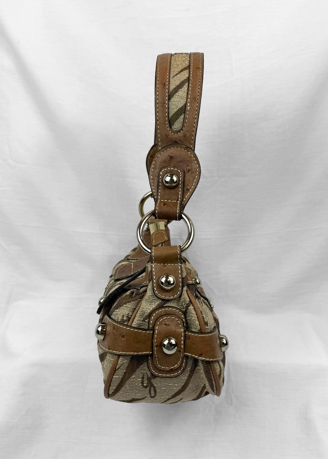 Vintage Guess Bag Brown Zebra Wood