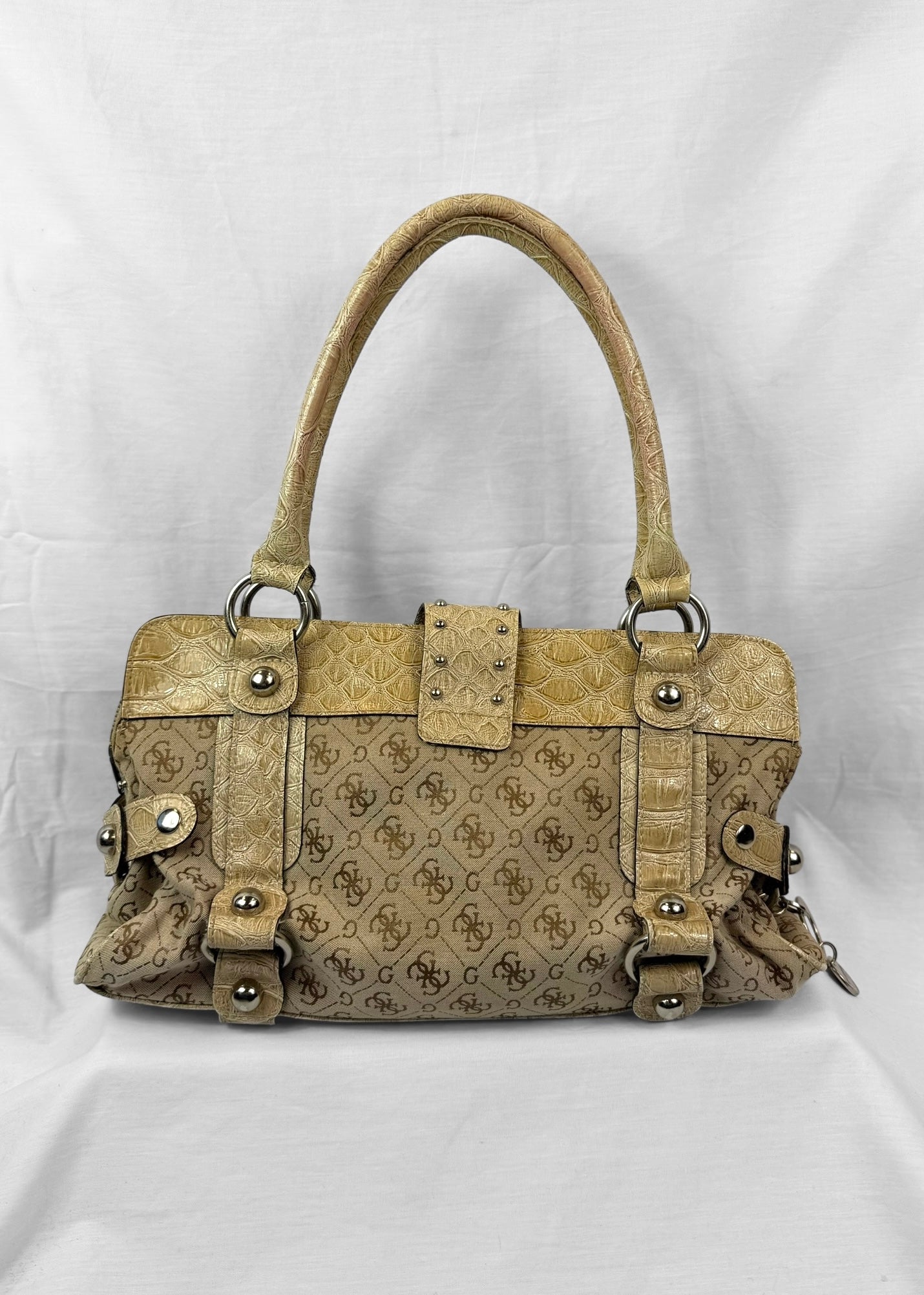 Vintage Guess Bag in Beige Monogram