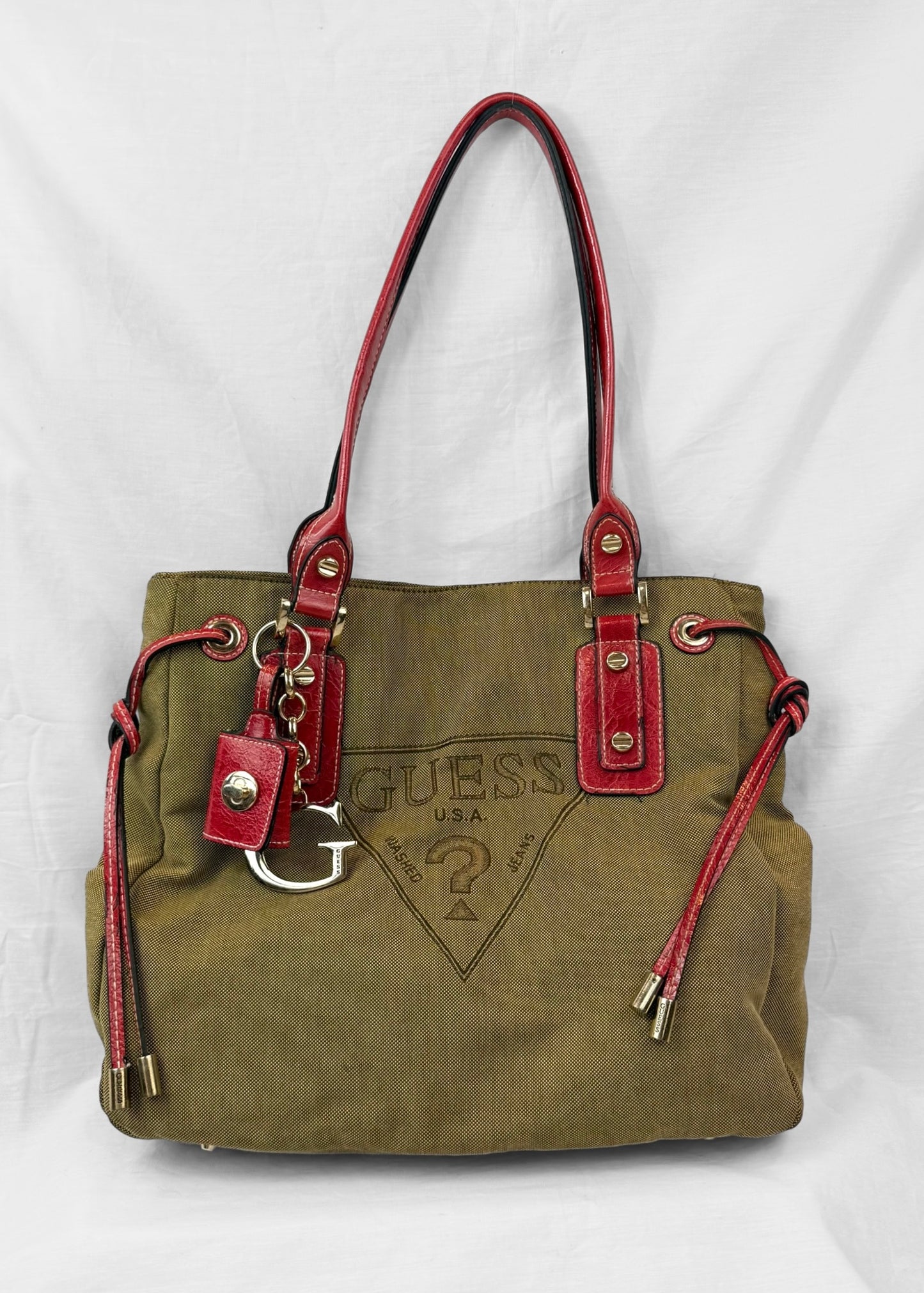 Vintage Guess Bag in Canvas Red