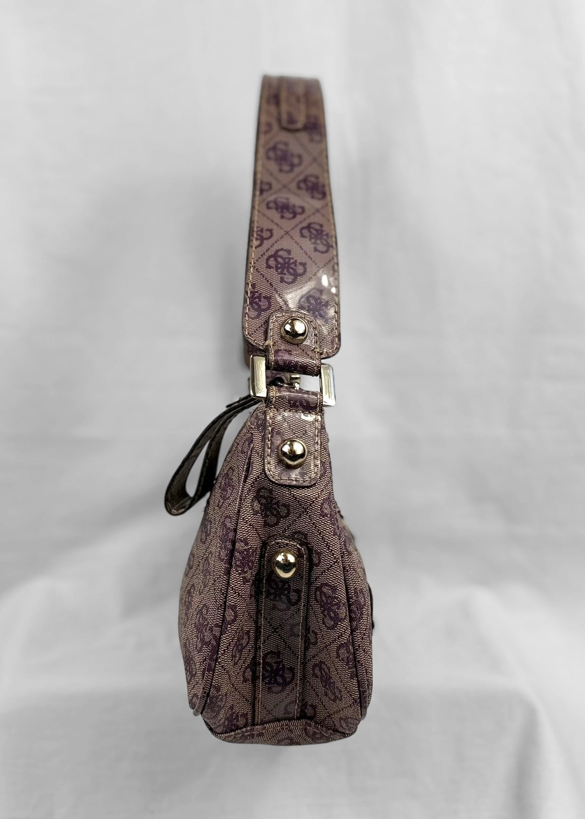 Guess Bag in Purple Monogram and Silver