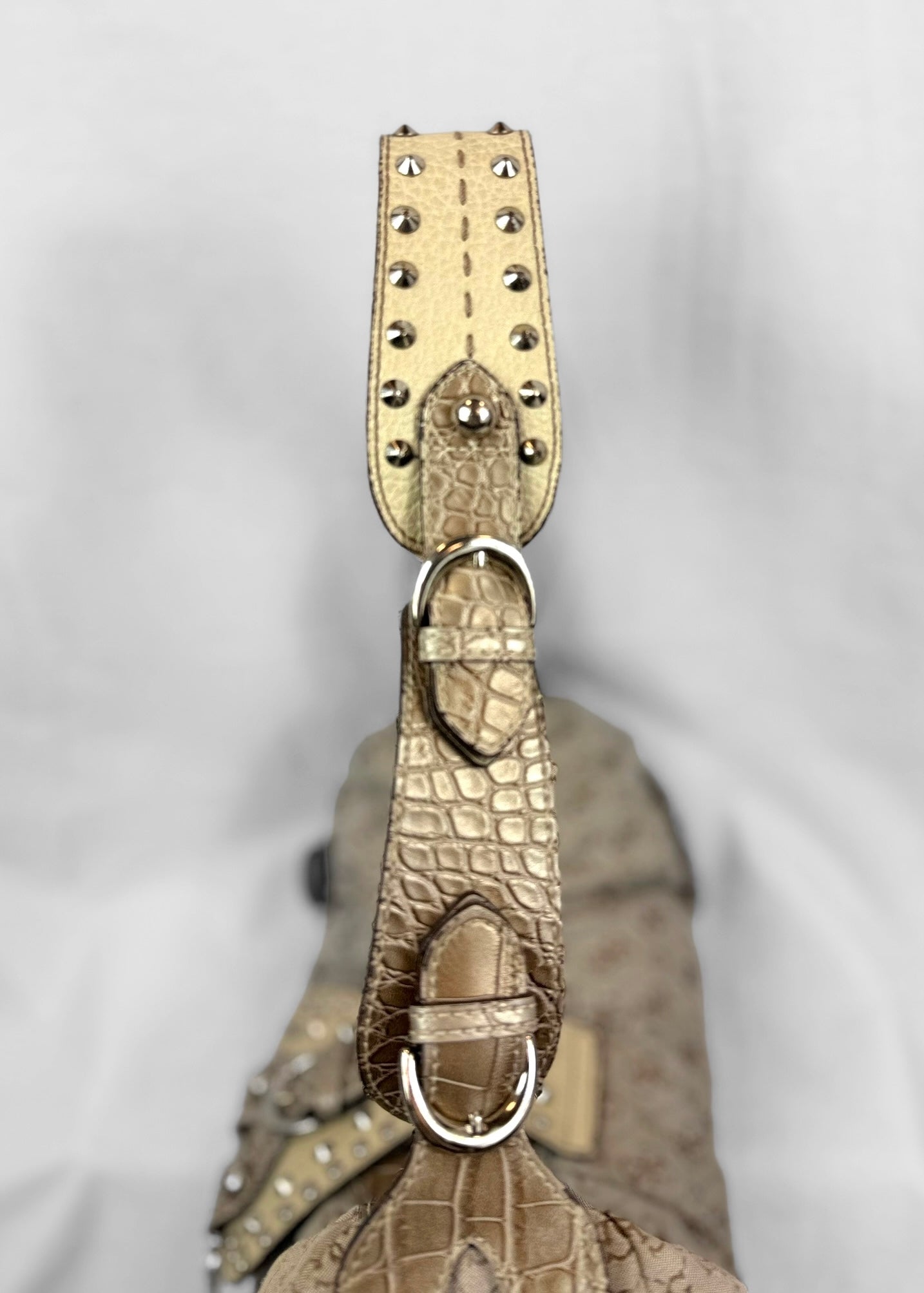 Rare Vintage Guess Bag Cream Studded