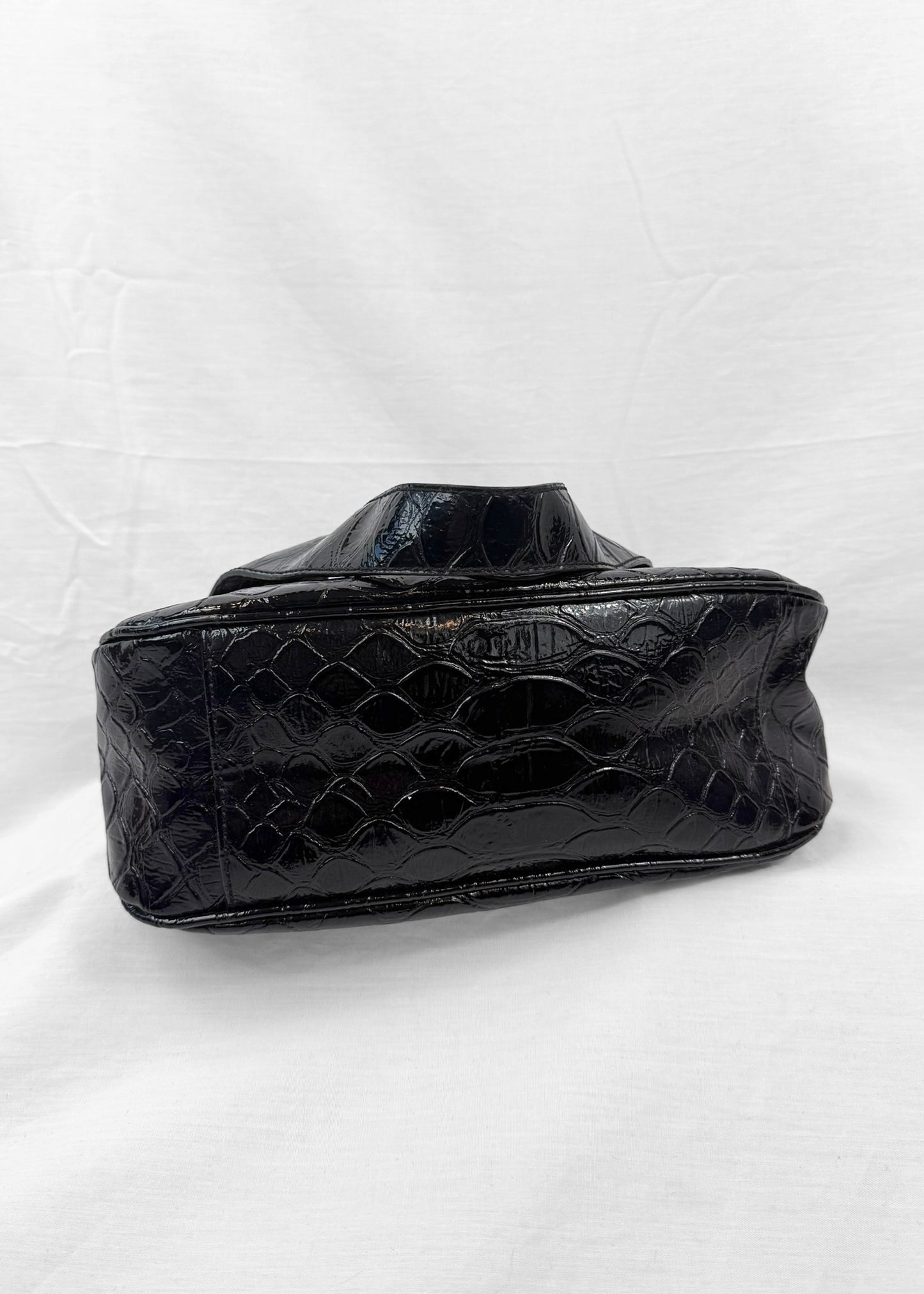 Guess Bag in Black Croco and Silver