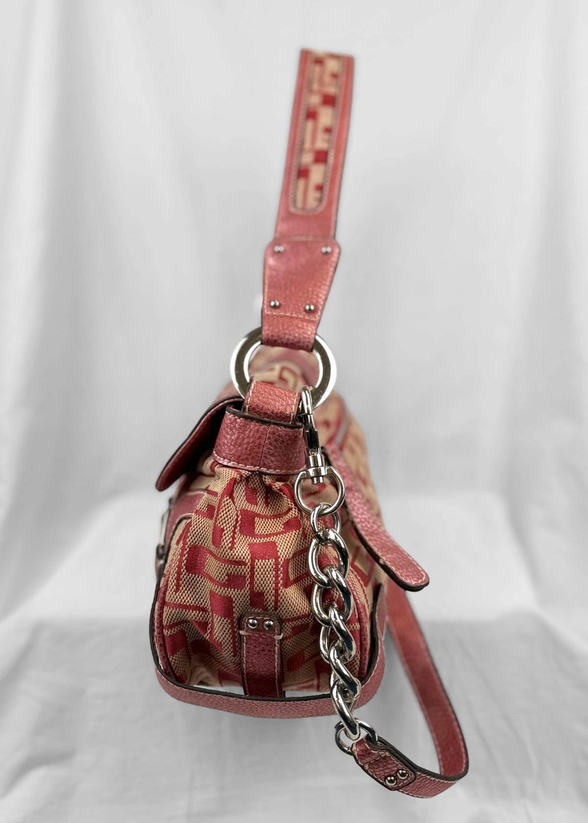 Vintage Guess Bag in Pink and Silver
