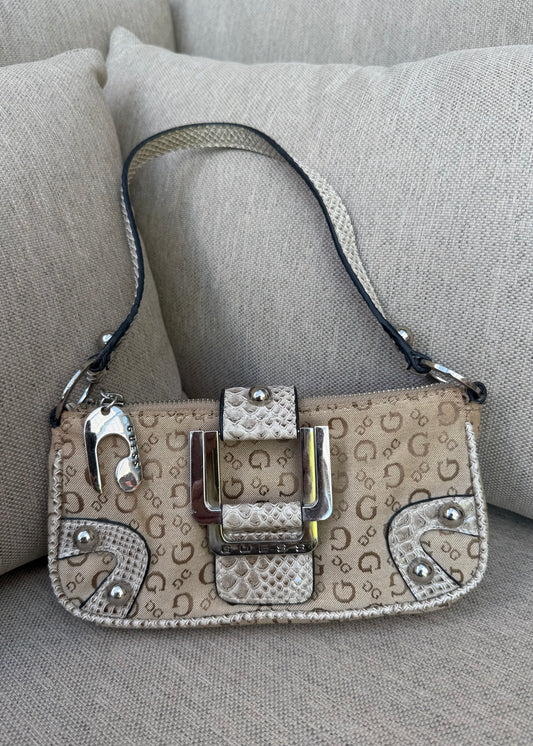 Vintage Guess Small Shoulderbag in Light Brown