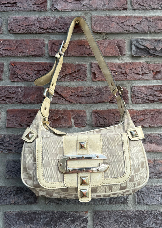 Vintage Guess Bag in Cream and Studs