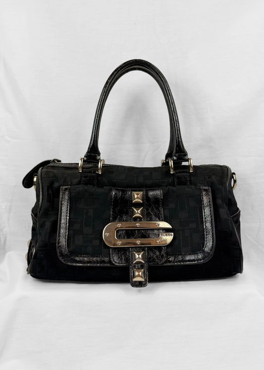 Vintage Guess 00´s Bag Studded in Black Monogram