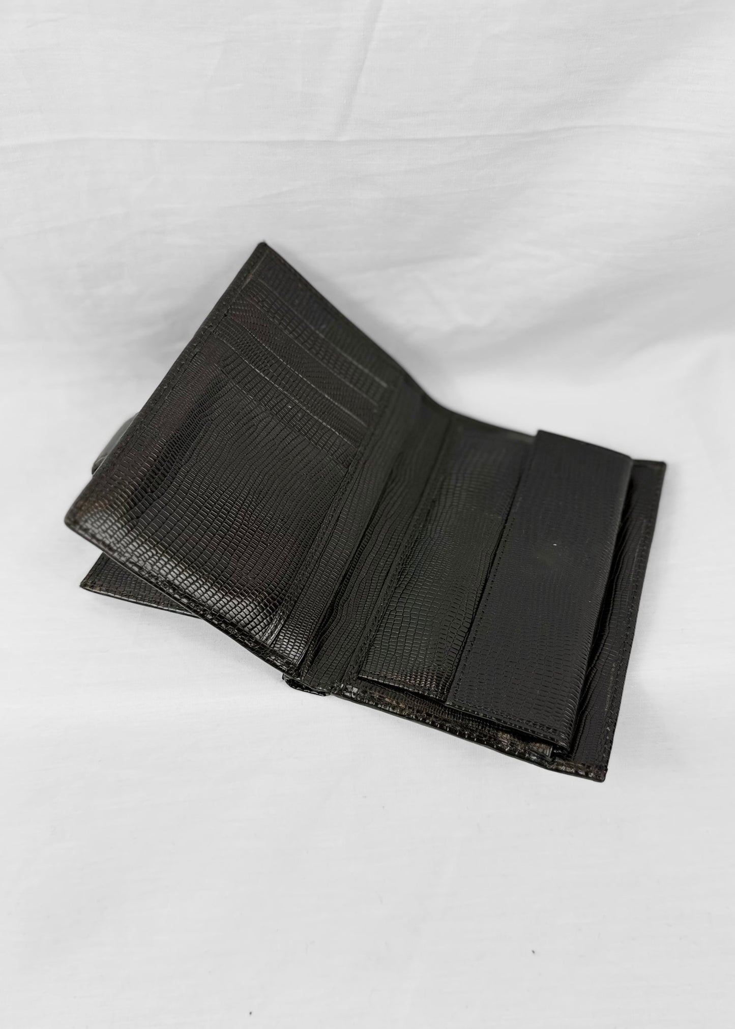 Vintage Guess 2000 Y2K Monogram Wallet Black Brown