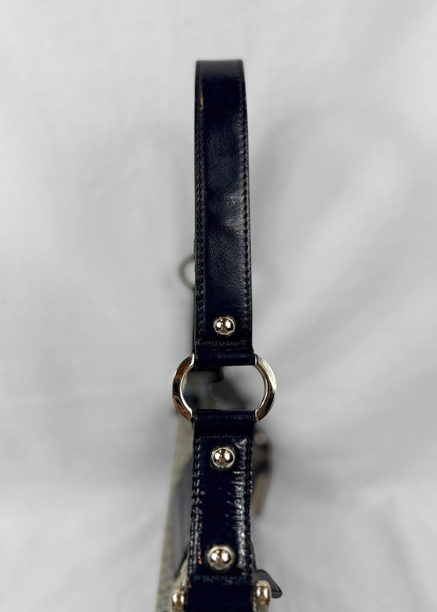Vintage 2000s Guess Baguette Bag Blue Monogram