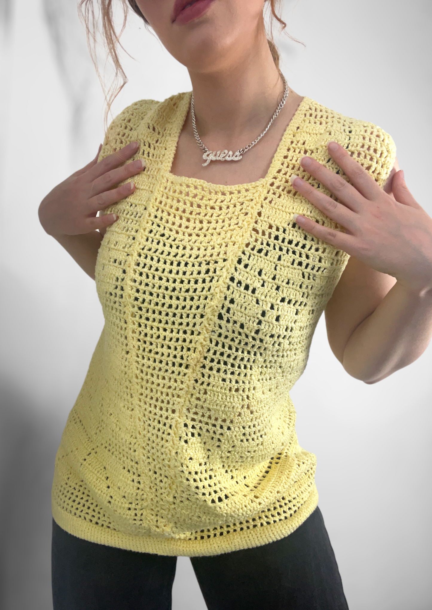 Vintage Crochet Top L