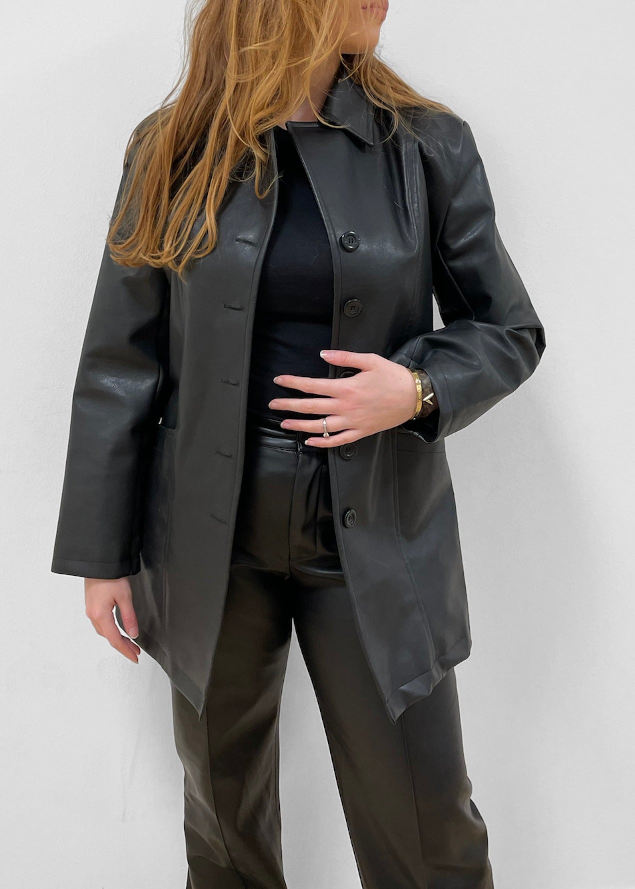 Vintage Faux Leather Jacket L