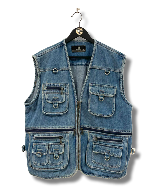 RARE Denim Cargo Gilet L