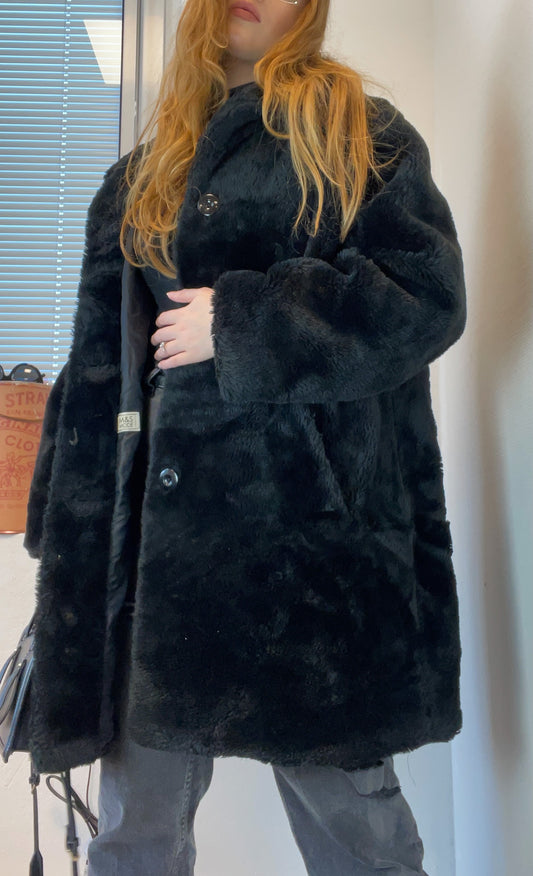 Vintage Fluffy Coat L