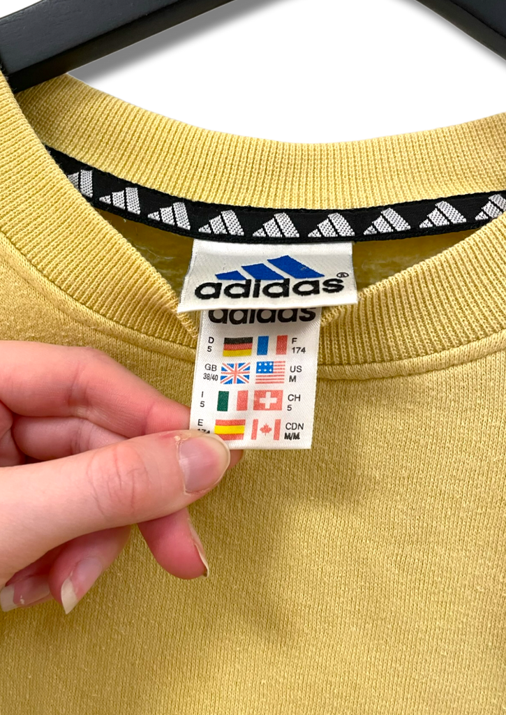 Vintage yellow adidas sales sweatshirt