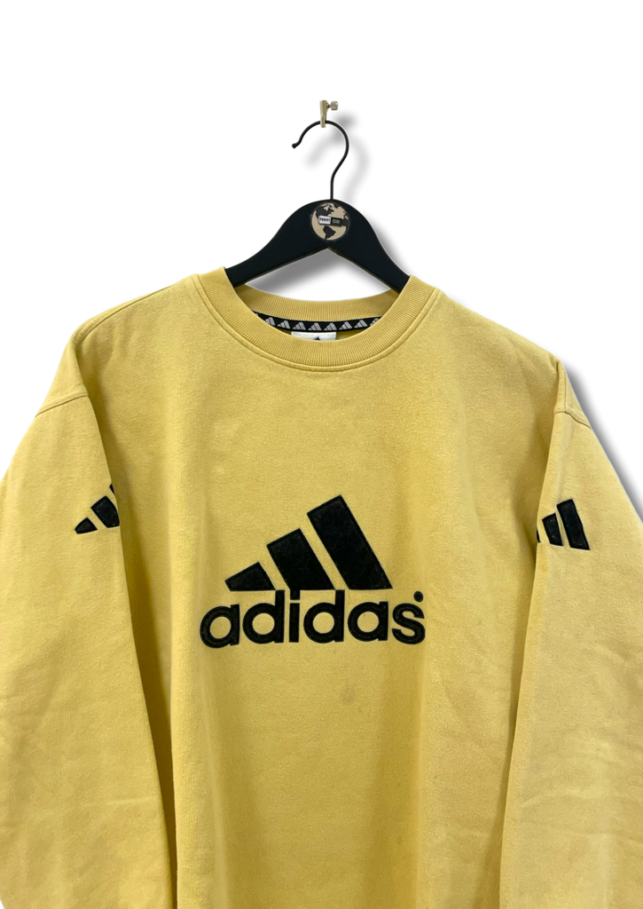 Vintage adidas sales equipment yellow sweatshirt