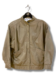 Vintage Cream Leather Jacket L