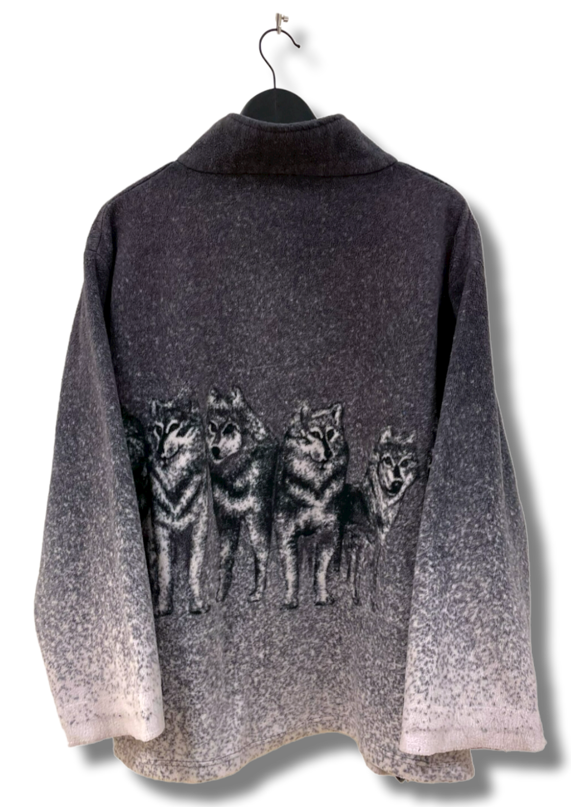 Vintage Fleece Wolf Zip Up XL