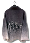 Vintage Fleece Wolf Zip Up XL