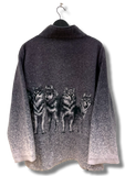 Vintage Fleece Wolf Zip Up XL