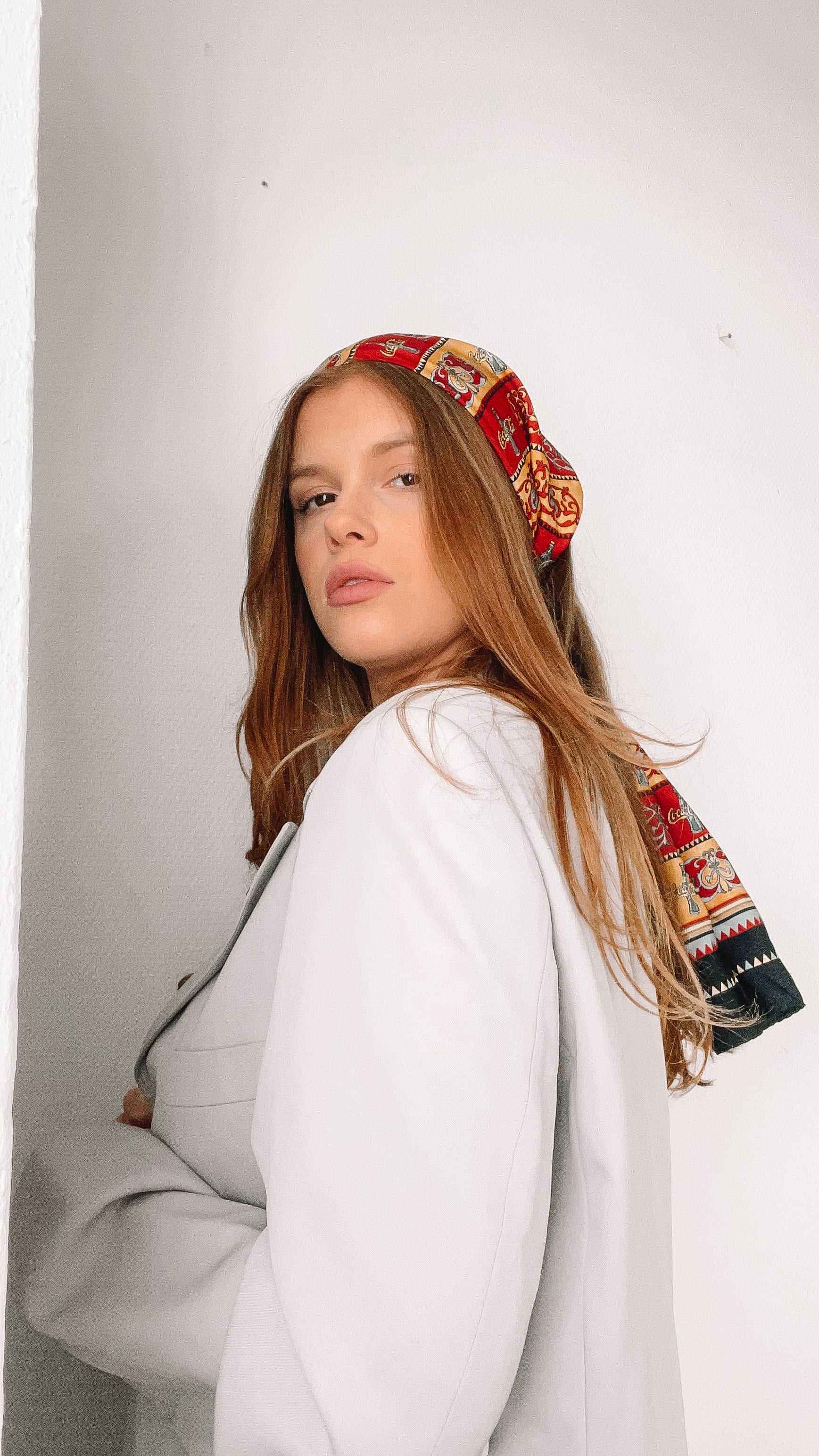 VINTAGE RARE COCA COLA SILKY SCARF