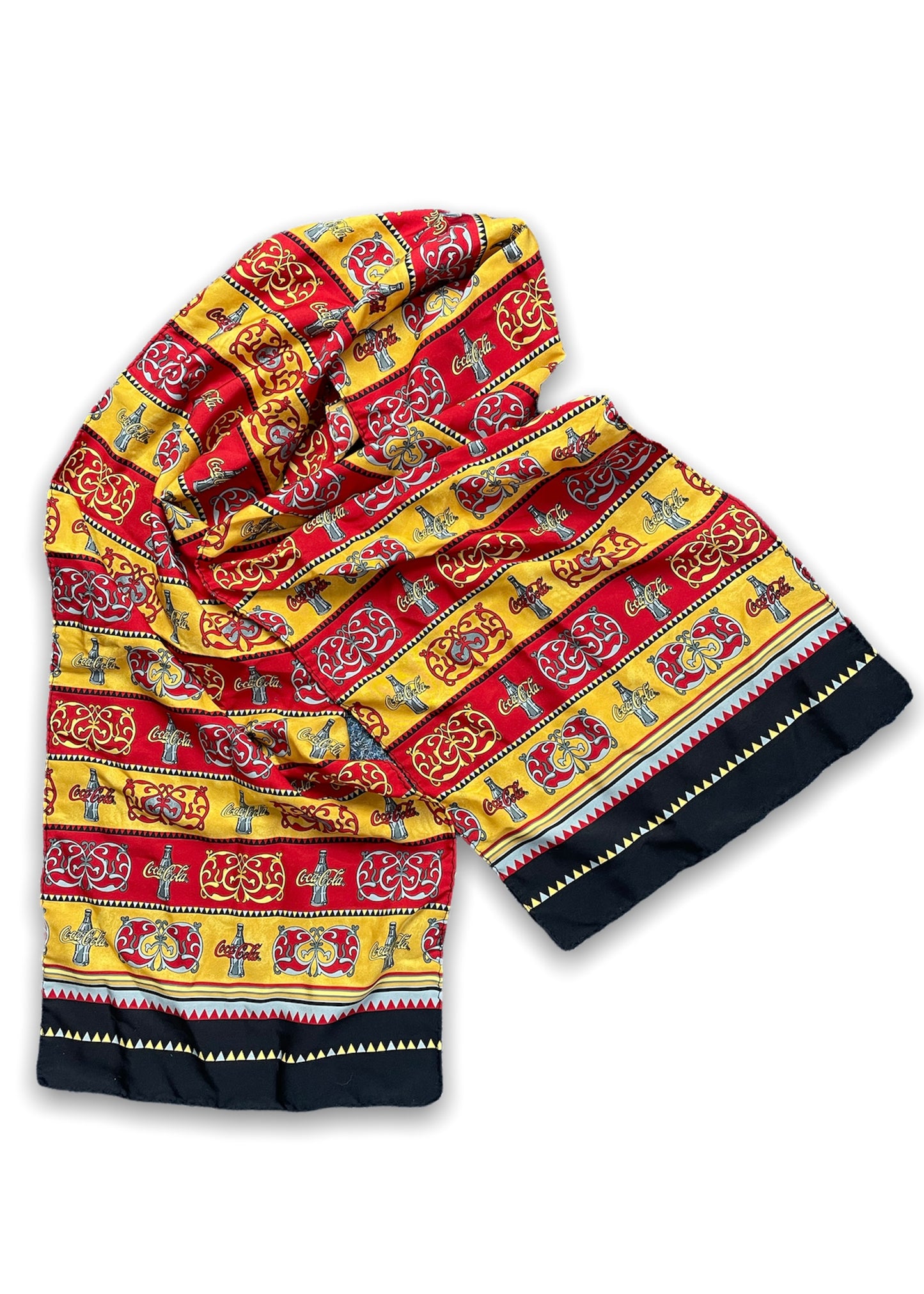 VINTAGE RARE COCA COLA SILKY SCARF
