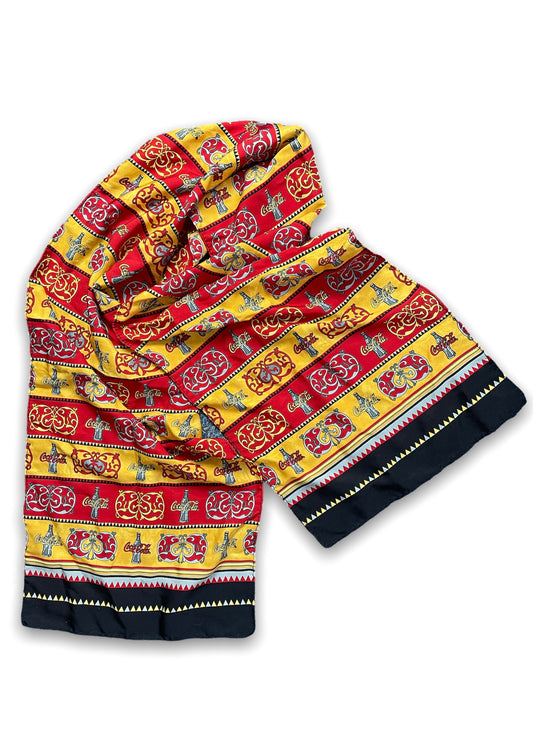 VINTAGE RARE COCA COLA SILKY SCARF