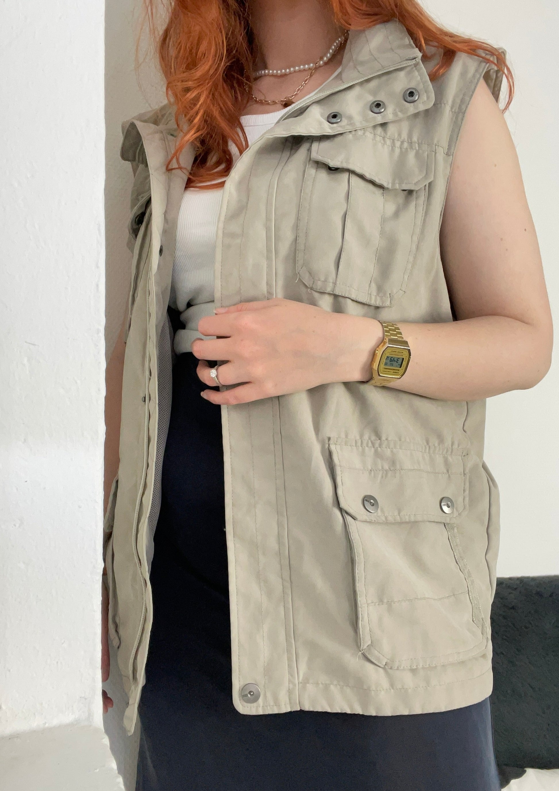 Vintage Cargo Gilet L