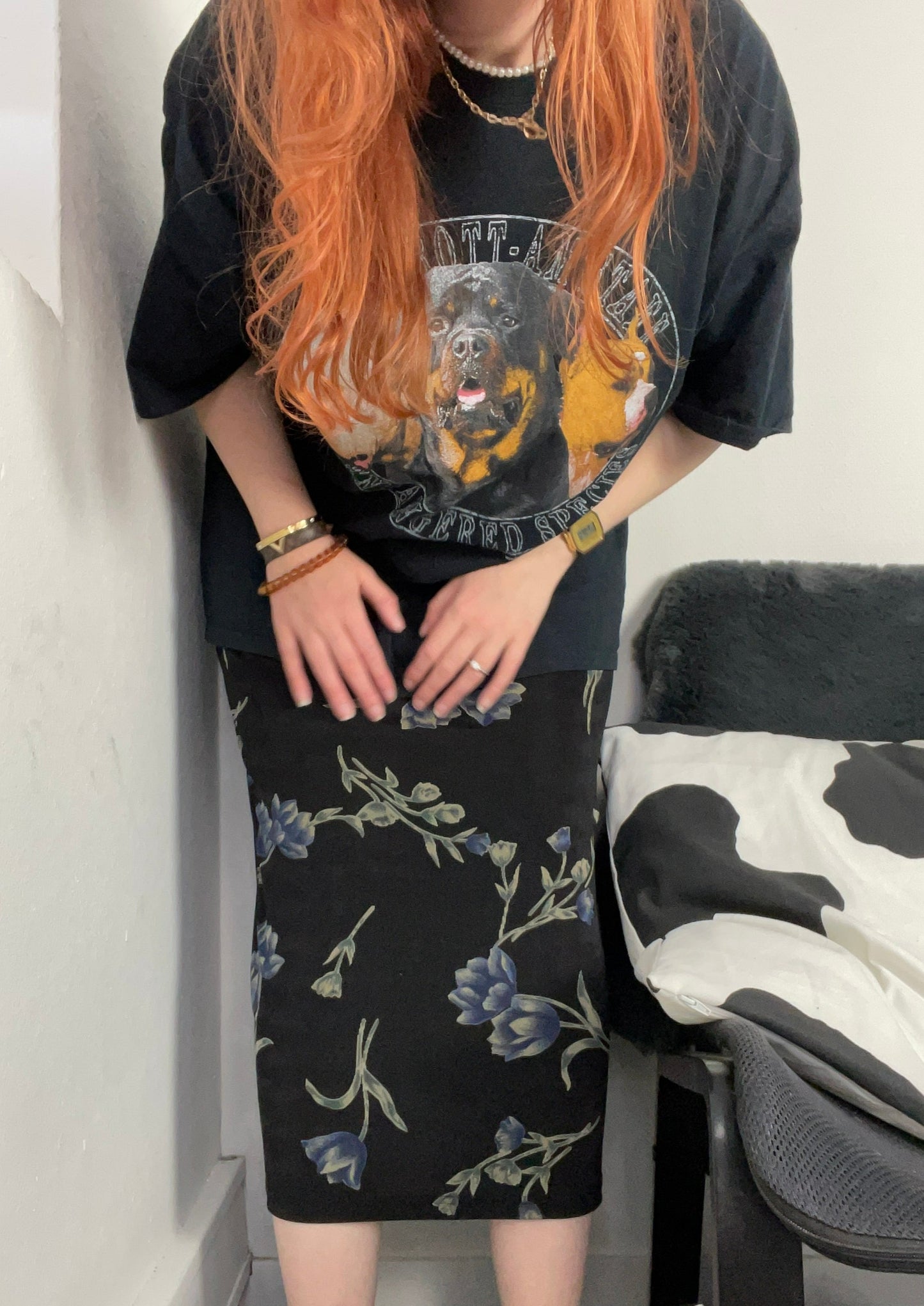 Vintage Floral Skirt M