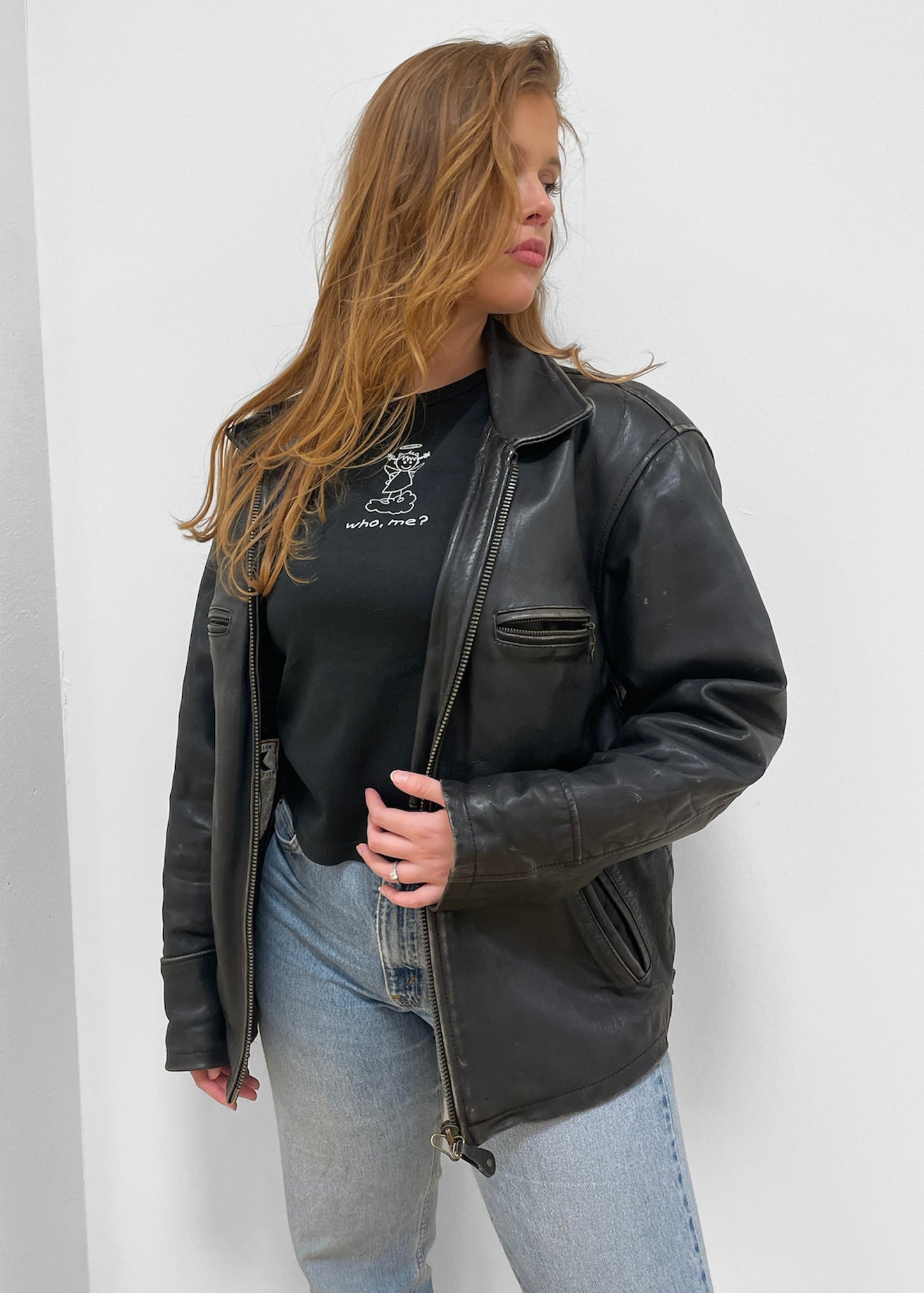 Vintage MDK Leather Jacket L