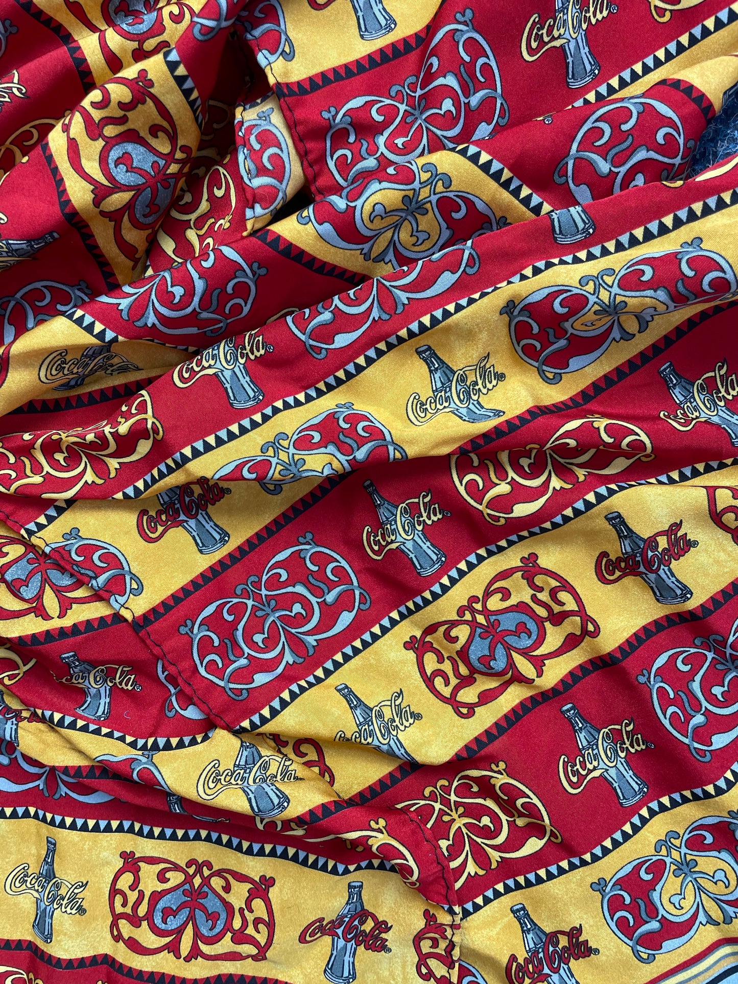 VINTAGE RARE COCA COLA SILKY SCARF