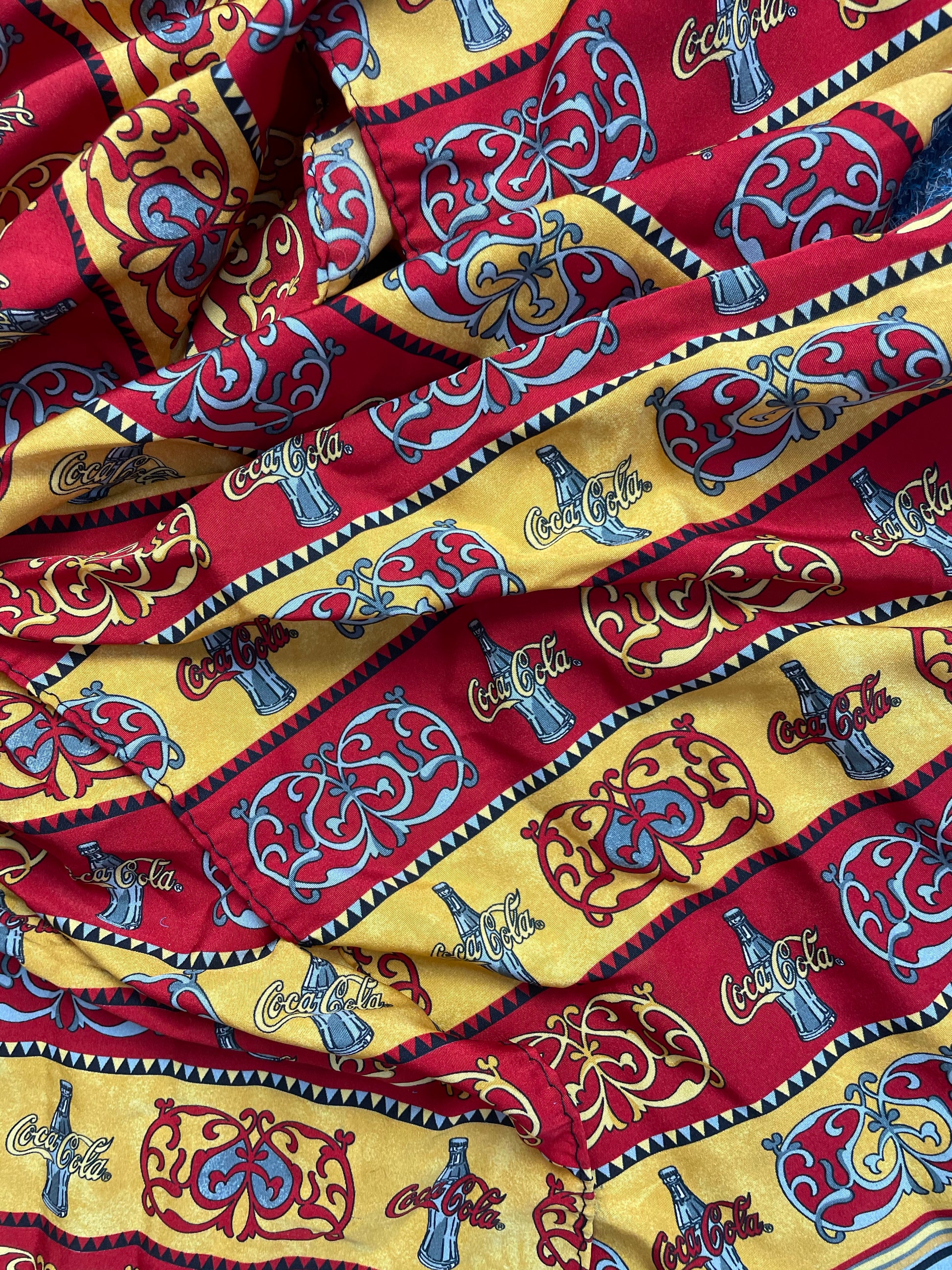 VINTAGE RARE COCA COLA SILKY SCARF