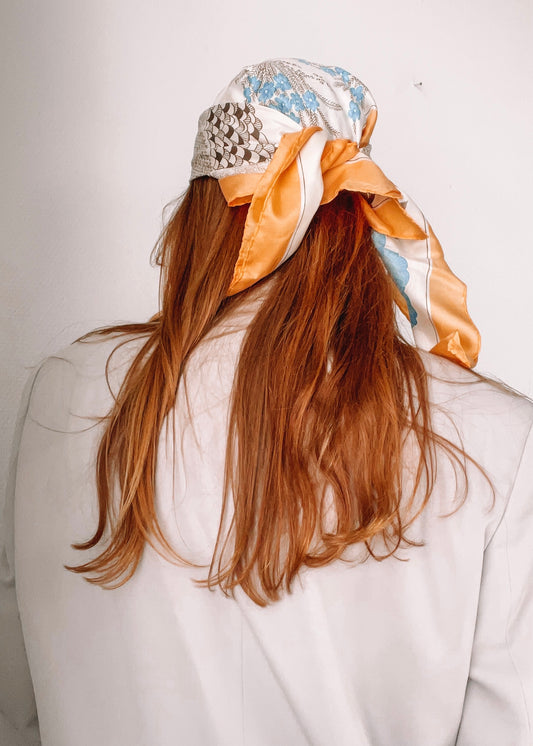 VINTAGE SILKY HEADSCARF