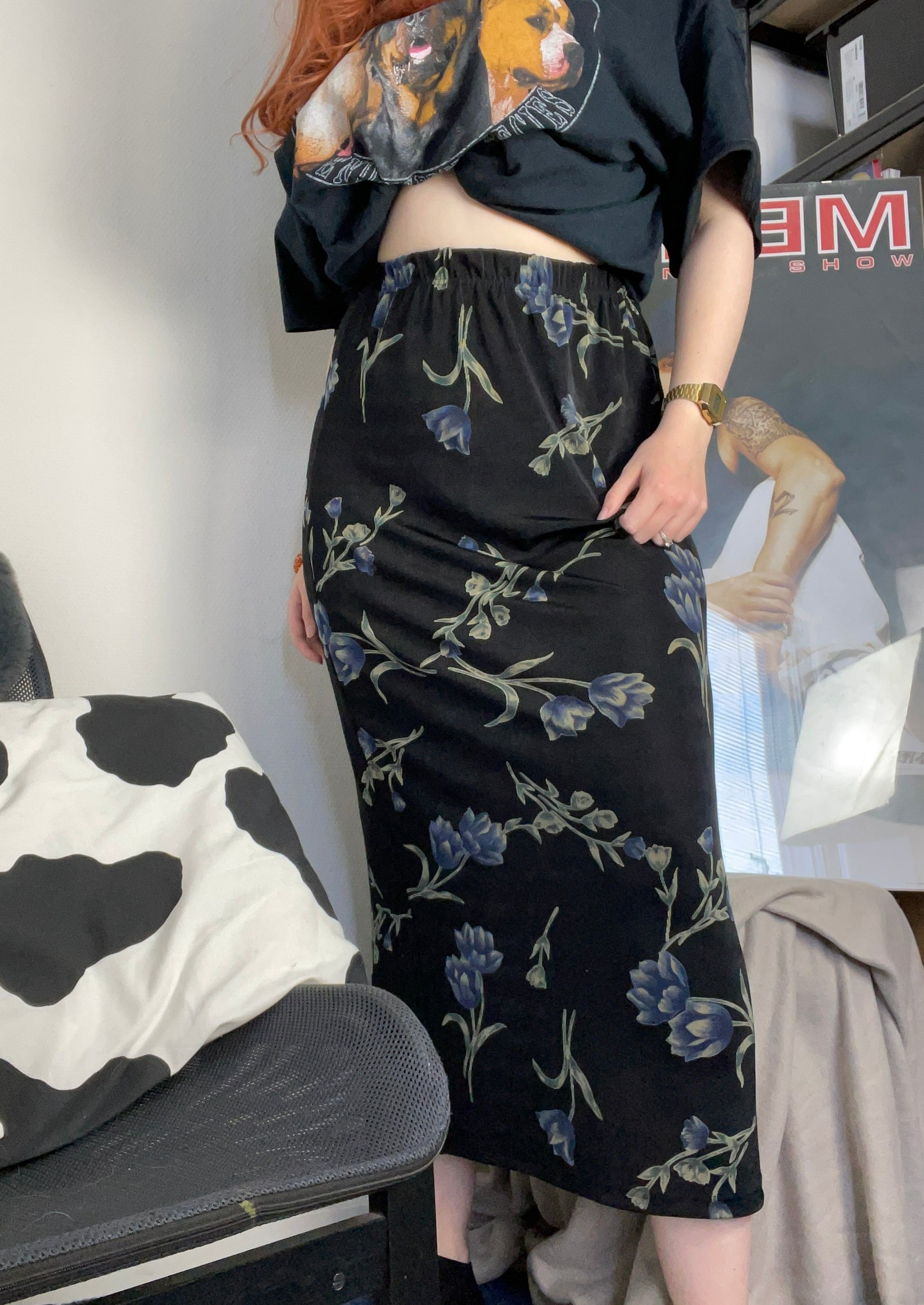 Vintage Floral Skirt M