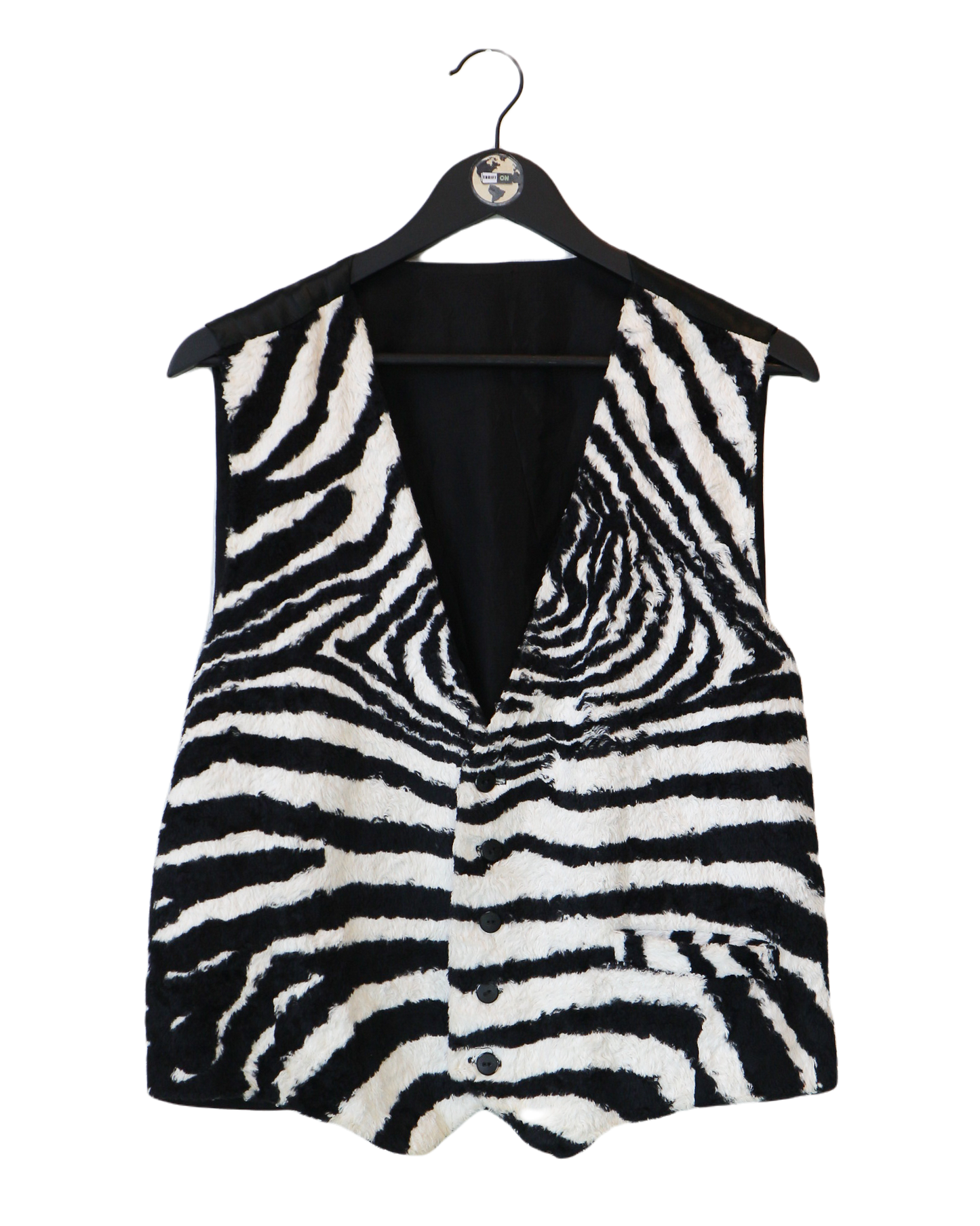 Zebra Fluffy Vest