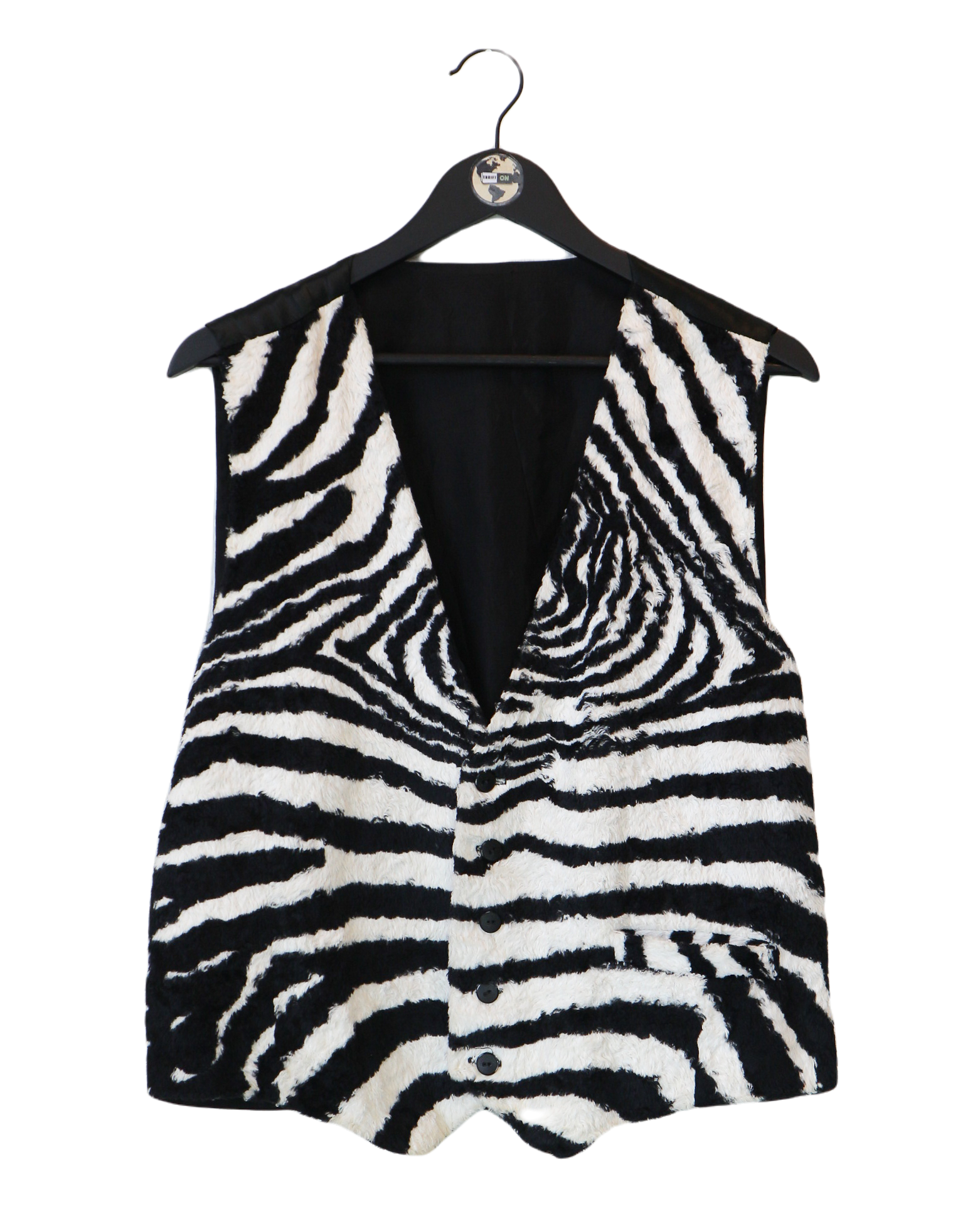 Zebra Fluffy Vest