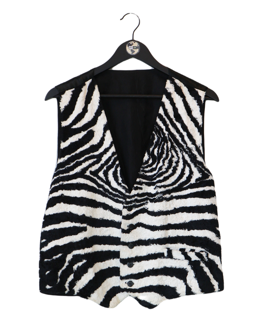 Zebra Fluffy Vest