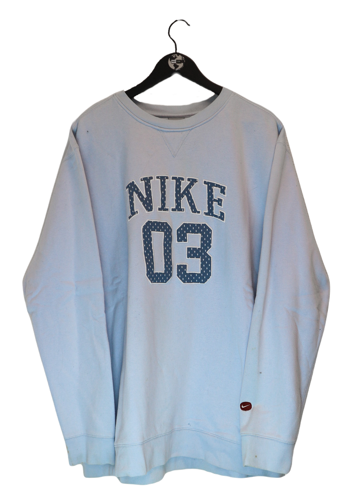Vintage nike spellout sweatshirt blue 2025